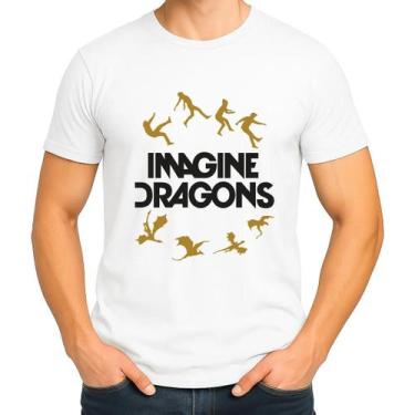 Imagem de Camisa Camiseta de Algodão Masculina Feminina Unissex Banda Imagine Dr