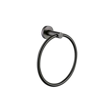 Imagem de Acessórios de ferragens para banheiro Cinza dourado escovado Robe Gancho Barra de Toalhas Anel de Rack Suporte de lenço de papel Prateleira Suporte de escova de dentes, Anel de toalha cinza