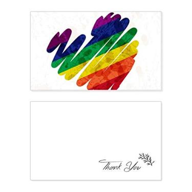 Imagem de Pintura coração LGBT arco-íris cartão de agradecimento aniversário aniversário saudação casamento agradecimento