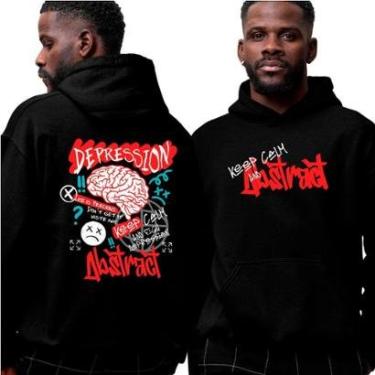 Imagem de Blusa Moletom Com Capuz‎ Keep Calm Abstract Depression Street-Unissex