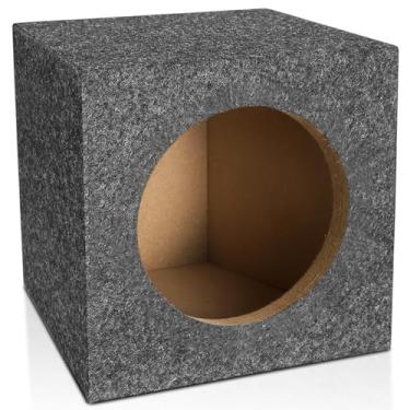 Imagem de Suacopzar Caixas de caixa de alto-falante de áudio de carro de 16,5 cm, caixa de alto-falante de carpete cinza para personalizar áudio de carro ou caminhão, caixa de subwoofer de ventilação de carro