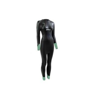 Imagem de ZONE3 Roupa de mergulho feminina Terraprene Vision feita de borracha biodegradável, traje de triatlo sustentável para natação, mergulho, mergulho com snorkel