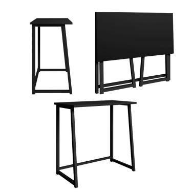 Imagem de Escrivaninha Computador Dobrável Escritório Home Office Fit Preto