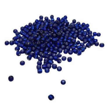 Imagem de Miçanga para Guia Azul Escuro Cristal Artesanato 4mm de 50g - Flash