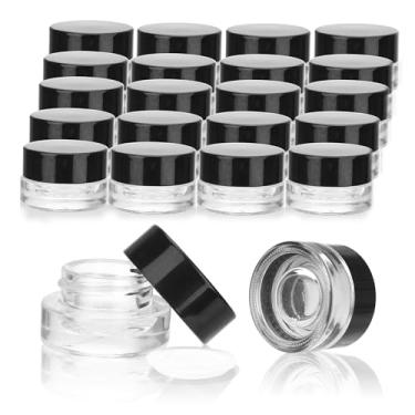 Imagem de COSIDEA 20 frascos vazios 3G de vidro transparente de 2,8 g, pote de creme para olhos tamanho mini para refil de pomada de cosméticos DIY