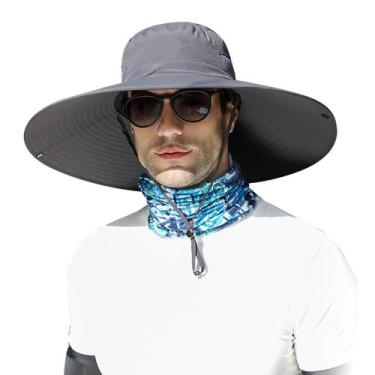 Imagem de Chapéu de sol ALANGDUO XXL de cabeça grande e aba super larga para hom