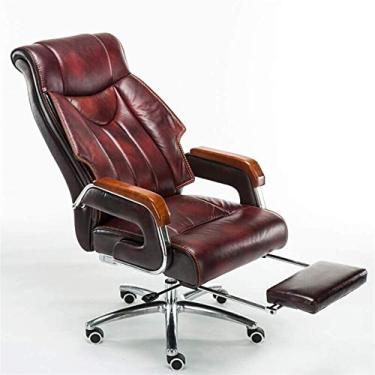 Imagem de Office Fx Couro Executivo Escritório Moderno Design Ergonômico Gerente Trabalho Casa Escritório Alto Acolchoado