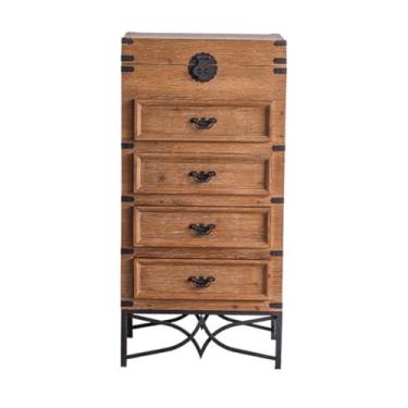 Imagem de URGDWEKJY Armário buffet entrada alpendre sala de estar armário de armazenamento retrô aparador de madeira maciça cama e café da manhã armário balde antigo aparador (A)