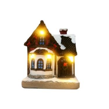 Imagem de Enfeite Natal Natalino Presépio 10 Cm Cenário Com Luz casinha - art ch