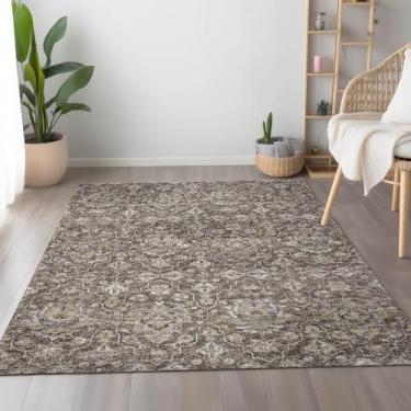 Imagem de Addison Rugs Tapete Mayfield AMF94 marrom 2'15.2 cm x 3'25.4 cm Indoor Premium Lavável à máquina, macio, fácil de limpar, não cai, quarto, sala de estar, sala de jantar, cozinha, tapete de pátio