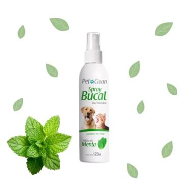 Imagem de Spray Bucal Para Mal Hálito Cão e Gato Cachorro Gato Pet Clean Frescor Tutti Frutti Menta (Menta)