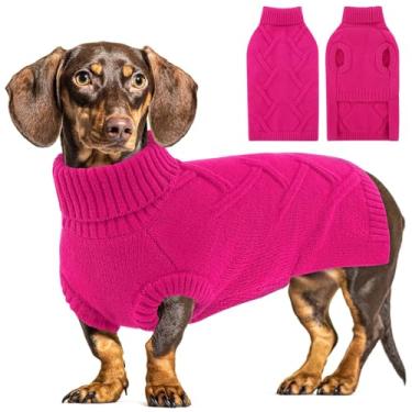 Imagem de Queenmore Suéteres de cachorro para cães médios suéter pit bull para cães, meninos, meninas, inverno, Natal, sem mangas, gola rolê, tricô elástico, suéteres para cães, roupas para animais de estimação
