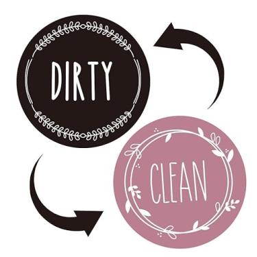 Imagem de Placa magnética universal limpa e suja para lava-louças - 1 pacote com indicador magnético forte de dupla face para máquina de lavar louça, geladeira, máquina de lavar - sem arranhões, presente