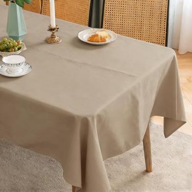 Imagem de Pacote com 2 panos de mesa de plástico premium descartáveis de plástico à prova d'água para festas, piqueniques de formatura (damasco)