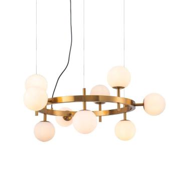 Imagem de Lustre Pendente Nordecor Romai Cin 2277 Dourado G9 Bivolt