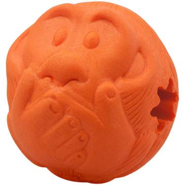 Imagem de Bola Macaquinho Pet Games com Dispenser de Ração ou Petisco Laranja - Tam. G