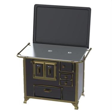 Imagem de Fogao a Lenha Venax n 2 Renaissance Chapa de Aluminio Preto