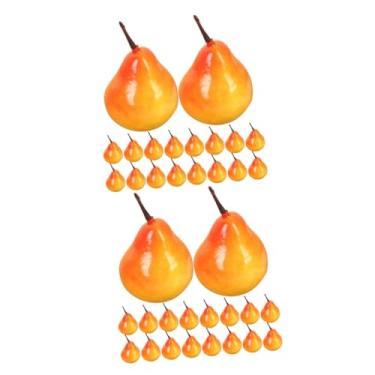 Imagem de HEMOTON 60 Peças Fruta Artificial Enfeite De Fruta Falso Fingir Jogar Fruta Adereços De Fotografia Decoração De Frutas Artificiais Pêra Simulada Modelo Laranja Área De Trabalho Espuma