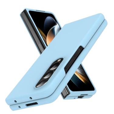 Imagem de CMYFUTNG Capa para Galaxy Z Fold 3 5G, leve, slim fit, proteção contra quedas, resistente à prova de choque, para Samsung Galaxy Z Fold 3 5G, capa protetora fina e rígida à prova de choque azul