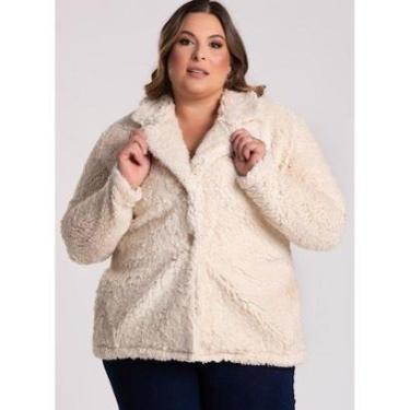 Imagem de Casaco Feminino Plus Size de Pelo Teddy (Sherpa) - Serena-Feminino