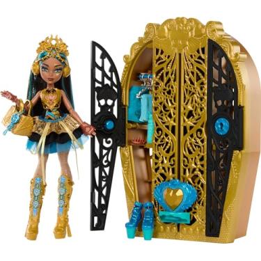 Imagem de Monster High, Armário e Boneca Cleo Skulltimate Secrets Modas Secretas com Mais de 19 Surpresas, Para crianças a partir de 4 anos