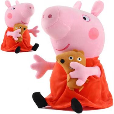 Imagem de Pelúcia Peppa Pig E George Pig Brinquedo Infantil Presente, Peppa pig