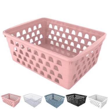Imagem de Cesto Organizador Multiuso Decorativo Grande Retangular Alto PP - Unin