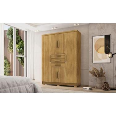 Imagem de Roupeiro Taurus Imperial 6 Portas e 3 Gavetas - Cor Nature - Vila Rica
