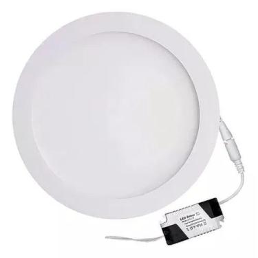 Imagem de kIT 3 Plafon Luminaria Led 24w Embutir Redonda Bilvolt 4000k Branco Ne
