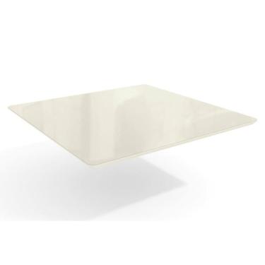Imagem de Tampo Mesa Sala de Jantar Madeirado c/Vidro TA28 Quadrado 105x105cm Freijó/Off White - Kappesberg
