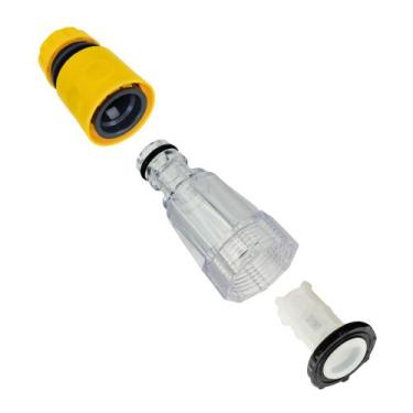 Imagem de Kit Conector Transparente com Filtro e Engate Rápido Amarelo Compatíve