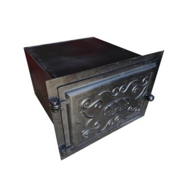 Imagem de Forno Frente Alumínio Fundido 3mm Grande Fechado 50x47x33cm - Brassol