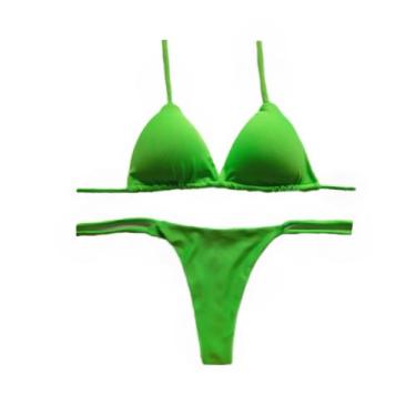 Imagem de Conjunto de biquini cortininha com bojo Biquini fio dental - RAYS MODA