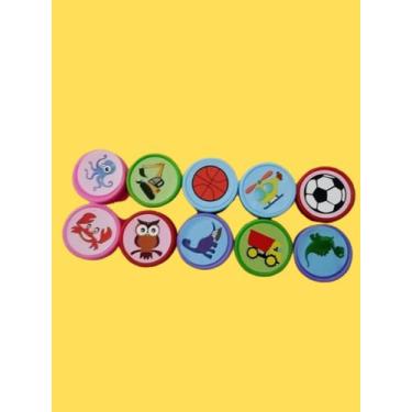 Imagem de Carimbo Infantil Auto Entintado Pedagógico 10 Un - MaisTem , Sortido