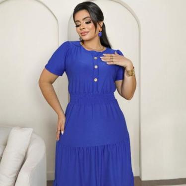 Imagem de Vestido Midi Plus Size Noemi Moda Evangélica Feminina - MISS FLOWER, A