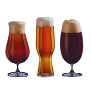 Imagem de Jogo Com 6 Taças Para Cerveja 3x2 Golden Prague Collection - Cristal -