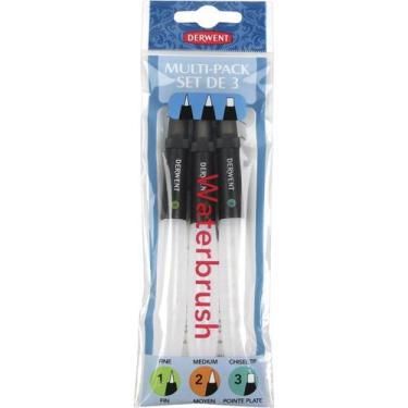Imagem de Kit Pincel com Reservatório de Água Waterbrush: Fino, Médio e Cinzel -