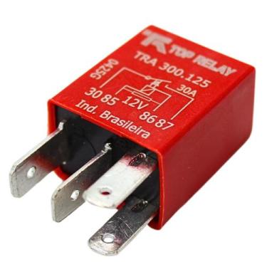 Imagem de Mini Relé Auxiliar Automotivo 30a 12v 4 Terminais Universal - TOP RELA