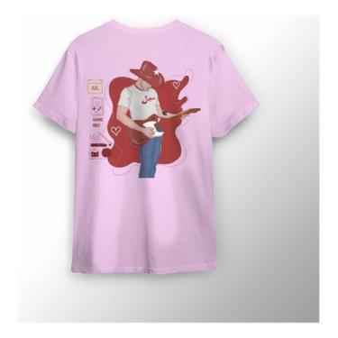 Imagem de Camisa Casual Estampada Com Cantor Jão Super, Algodão - Lobo Sete, Ros