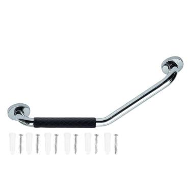 Imagem de Barra Alça Apoio Angular 25X25cm Borracha Silicone Antiderrapante Idoso Gestante Criança