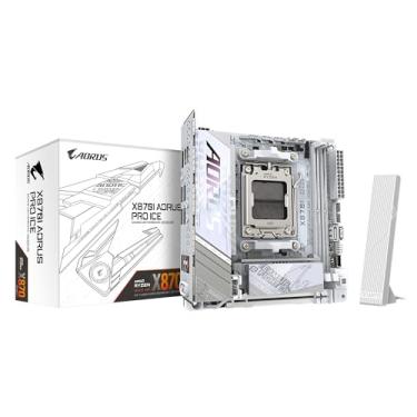 Imagem de GIGABYTE Placa-mãe X870I AORUS PRO ICE - Suporta processadores AMD Ryzen 9000 Series, 8+2+1 fases VRM, até 8400MHz DDR5 (OC), 1xPCIe 5.0 M.2 + 1xPCIe 4.0 M.2, WI-FI 7, LAN 2,5GbE, USB 4