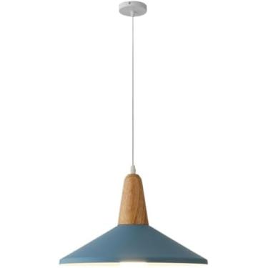 Imagem de Luzes Pendentes Simples Modernas Design De Moda Com Lâmpada Suspensa De Madeira Lustre De Teto Criativo Elegante Luminária De Personalidade Nórdica Restaut Sala De Jantar Quarto, Blue