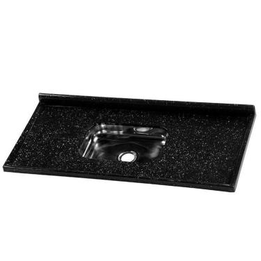 Imagem de Pia De Cozinha Roralit Granitado Com Cuba Em Inox 120Cm 562208 Preto