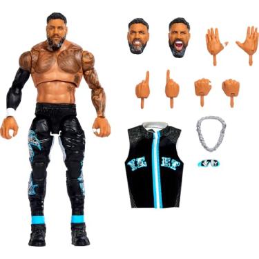 Imagem de Mattel WWE Ultimate Edition Action Figure & Accessories Set, Jey USO 6-inch Collectible with Swappable Heads & Hands, 30 Articulation Points