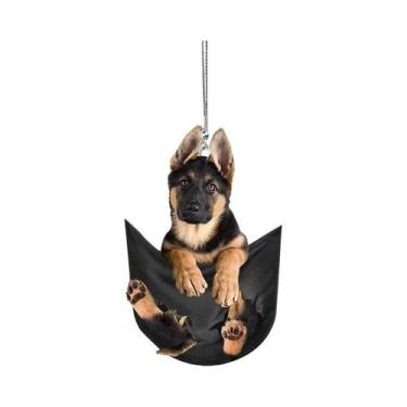 Imagem de Bonito Mini Cachorrinho Carro Pingente Anime Decoração Interior Prátic