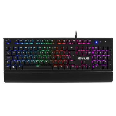 Imagem de Teclado mecânico rgb switch red evus tc-08b blackout
