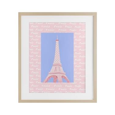 Imagem de Stupell Industries Impressão emoldurada de bétula da Torre Eiffel pastel de Paris com design de Pooja Dave, 53 x 43 cm