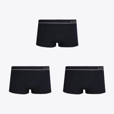 Imagem de Kit 3 Cuecas Lupo Sunga Microfibra Sem Costura 00676-103, Preto, M