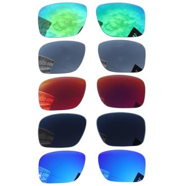 Imagem de Acefrog 5 pares de lentes polarizadas de substituição para óculos de sol Oakley Holbrook XXL OO9487 61 mm, ajuste perfeito, à prova de estilhaçamento, antiarranhões, pacote econômico