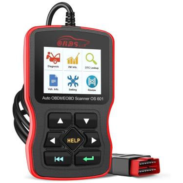 Imagem de Scanner Automotivo Profissional com Diagnóstico OBD2, EOBD, 12V, OBDSCAR OS601, Vermelho